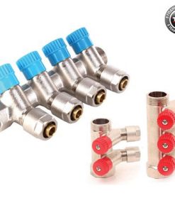 Щампован колектор с вентил и адаптор ф16 х 1''